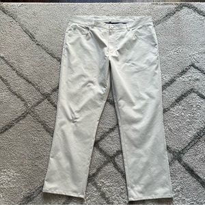 Peter Millar pants cream slim leg golf pants preppy 38